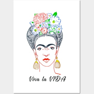 FRIDA KAHLO Mexican Feminist portrait Posters and Art